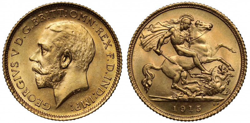MS62 | Australia, George V (1910-36), gold Half Sovereign, 1915, Sydney Mint, ba...