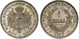 MS63 | Honduras, Republic, cupro-nickel pattern Real, 1870-A, Paris Mint, C. Tassert as assayer, arms of Honduras, TASSERT below, legend and toothed b...