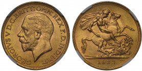 MS64 | South Africa, George V (1910-36), gold Sovereign, 1932, Pretoria Mint, bare head left, B.M. on truncation for Bertram Mackennal, GEORGIVS V D.G...