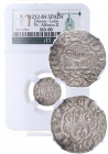 1252-1284. Alfonso X (1252-1284). León. Dinero. Ve. Encapsulada por NN COINS en MS 60. EBC+. Est.100.