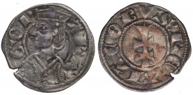 1291-1327. Jaime II de Aragón (1291-1327). Sariñena (Huesca). 1,07 g. MBC+. Est.40.
