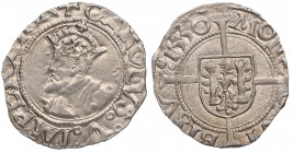 1550. Carlos I (1516-1556). Besançon. 1/2 carlí. Ve. 1,73 g. Bella. Brillo original. EBC. Est.100.