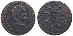1826. Fernando VII (1808-1833). Pamplona. 1 Maravedi. A&C 37. Cu. 1,91 g. Escasa. Atractiva. MBC+. Est.140.