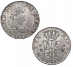 1820. Fernando VII (1808-1833). Madrid. 2 reales. GJ. A&C 836. Ag. 5,92 g. Bella. Brillo original. SC-. Est.300.