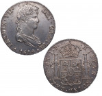 1814. Fernando VII (1808-1833). Lima. 8 reales. JP. A&C 1247. Ag. 27,38 g. Bella. Brillo original. EBC+. Est.500.
