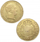1823. Fernando VII (1808-1833). Barcelona. 80 reales. SP. A&C 1574. Au. 6,76 g. ESCASA. Escudo flojo en reverso. MBC+ / MBC-. Est.450.