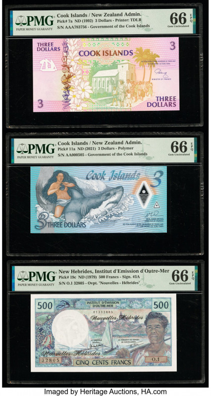 Cook Islands, New Hebrides & Solomon Islands Group Lot of 9 Examples PMG Superb ...