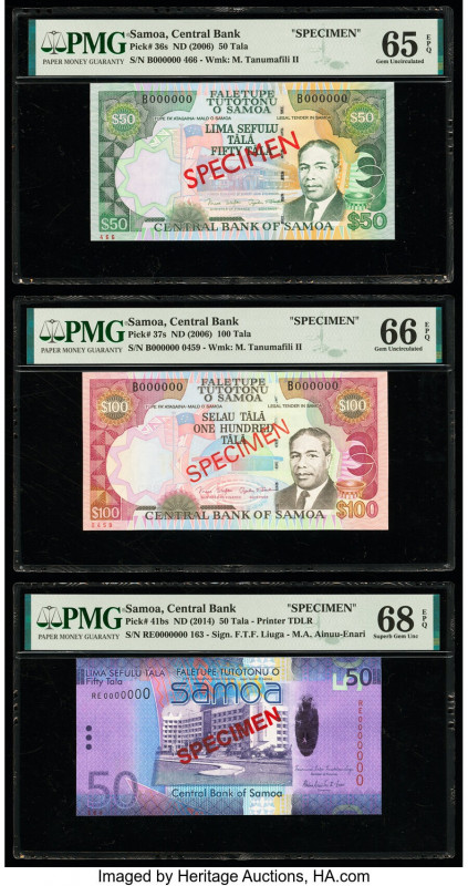 Samoa Central Bank of Samoa Group Lot of 6 Specimen PMG Superb Gem Unc 68 EPQ; G...