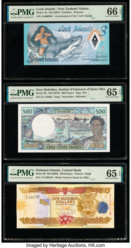 Cook Islands, New Hebrides, Solomon Islands & Vanuatu Group Lot of 9 Examples PM...