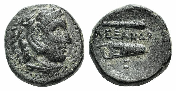 Kings of Macedon, Alexander III “the Great” (336-323 BC). Æ (17mm, 6.27g, 3h). U...