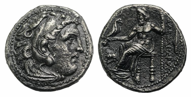 Kings of Macedon, Philip III (323-317 BC). AR Drachm (16.5mm, 3.93g, 12h). In th...