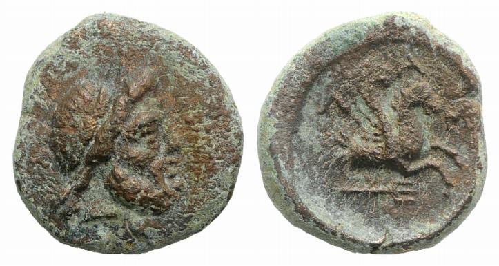 Mysia, Lampsakos, c. 4th century BC. Æ (13mm, 2.41g, 12h). Laureate head of Zeus...
