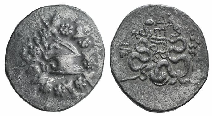 Mysia, Pergamon, c. 166-67 BC. AR Cistophoric Tetradrachm (28mm, 12.50g, 12h). C...