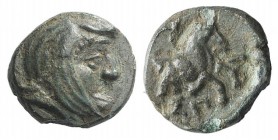 Ionia, Achaemenid Period. Spithridates, Satrap of Sparda (Lydia and Ionia, c. 334 BC). Æ (9mm, 0.86g, 2h). Head of satrap r., wearing Persian headdres...