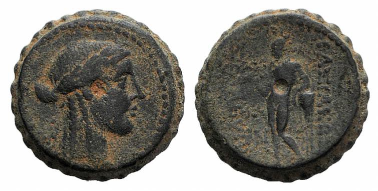 Seleukid Kings, Seleukos IV (187-175 BC). Serrate Æ (22mm, 11.37g, 1h). Antioch....