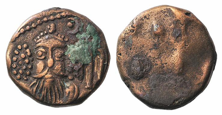 Kings of Elymais, Orodes II (c. AD 100-150). Æ Drachm (14mm, 3.35g). Facing bust...