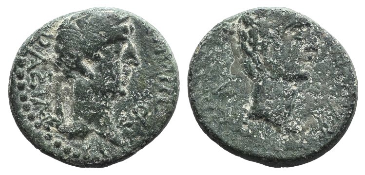 Augustus and Rhoemetalces (11 BC-12 AD). Thrace. Æ (19mm, 4.37g, 6h). Diademed h...