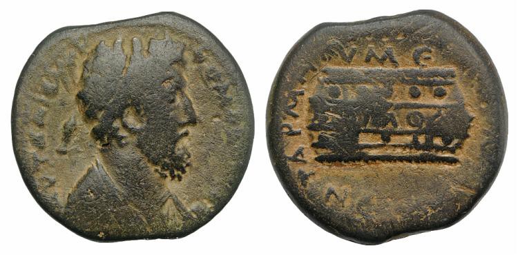 Commodus (177-192). Cilicia, Tarsus. Æ (28mm, 11.26g, 12h). Bust of Commodus wea...