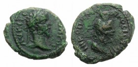 Septimius Severus (193-211). Moesia Inferior, Nicopolis ad Istrum. Æ (18mm, 3.31g, 12h). Laureate, draped and cuirassed bust r. R/ Bust of Serapis r. ...