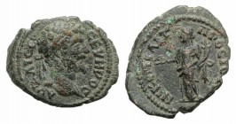 Septimius Severus (193-211). Moesia Inferior, Nicopolis ad Istrum. Æ (19mm, 2.83g, 7h). Laureate head r. R/ Homonia standing l., holding patera and co...