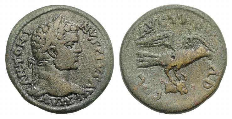Caracalla (198-217). Troas, Alexandria. Æ (25mm, 8.13g, 12h). Laureate head r. R...