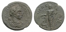 Severus Alexander (222-235). Pisidia, Pogla. Æ (20mm, 4.46g, 6h). Laureate, draped and cuirassed bust r. R/ Dionysos standing l., holding long thyrsus...