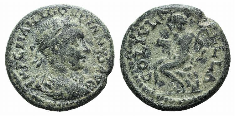 Gordian III (238-244). Macedon, Pella. Æ (25mm, 8.19g, 6h). Laureate, draped and...