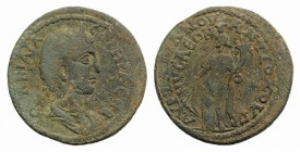 Otacilia Severa (Augusta, 244-249). Lydia, Nysa. Æ (29mm, 10.58g, 6h). Aur. Tatianos Antiochos, magistrate. Diademed and draped r. R/ Tyche standing l...