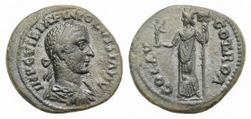 Volusian (251-253). Troas, Alexandria. Æ (24mm, 6.50g, 6h). Laureate, draped and cuirassed bust r. R/ Fortuna standing l., holding cult statue of Apol...