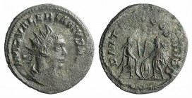Valerian I (253-260). Antoninianus (21mm, 3.38g, 8h). Antioch, AD 257. Radiate, draped and cuirassed bust r. R/ Valerian and Gallienus standing facing...