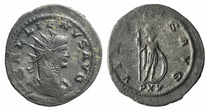 Gallienus (253-268). Antoninianus (21mm, 3.09g, 6h). Antioch, 266-7. Radiate, dr...