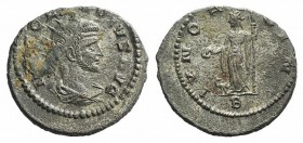 Claudius II (268-270). Antoninianus (20mm, 3.58g, 12h). Mediolanum, 268-9. Radiate, draped, and cuirassed bust r. R/ Juno standing l., holding patera ...