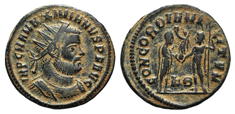 Maximianus (286-305). Æ Radiate (20mm, 3.50g, 12h). Cyzicus, 295-9. Radiate, dra...