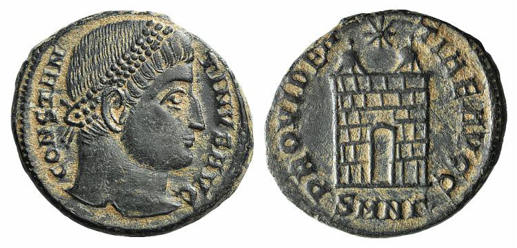 Constantine I (307/310-337). Æ Follis (17mm, 3.34g, 12h). Nicomedia, 328-9. Diad...