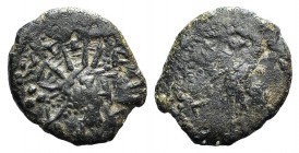 Barbarous Radiates, imitating Tetricus I, late 3rd century AD-5th century AD. Æ (16mm, 1.94g, 1h). Radiate head r. R/ Pax standing l., holding patera ...