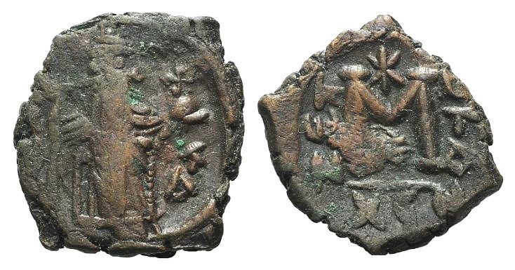 Constans II (641-668). Æ 40 Nummi (21mm, 4.42g, 6h). Constantinople. Constans st...