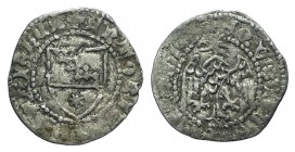 Italy, Aquileia. Antonio II Panciera (1402-1411). BI Denaro (17mm, 0.67g, 9h). Arms. R/ Eagle l. Biaggi 191. Little hole, otherwise near VF