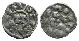 Italy, Lucca. Enrico III, IV or V (1039-1125). AR Denaro (14mm, 0.82g). Monogram. R/ LVCA. Biaggi 1058. About VF