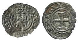 Italy, Napoli. Carlo II d’Angiò (1285-1309). BI Denaro Gherardino (15mm, 0.43g, 11h). Four fleur-de-lis. R/ Cross. P.R.5. VF