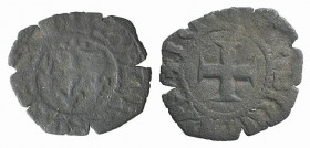 Italy, Napoli. Carlo II d’Angiò (1285-1309). BI Denaro Gherardino (14mm, 0.55g). Four fleur-de-lis R/ Cross. P.R.5. Near VF