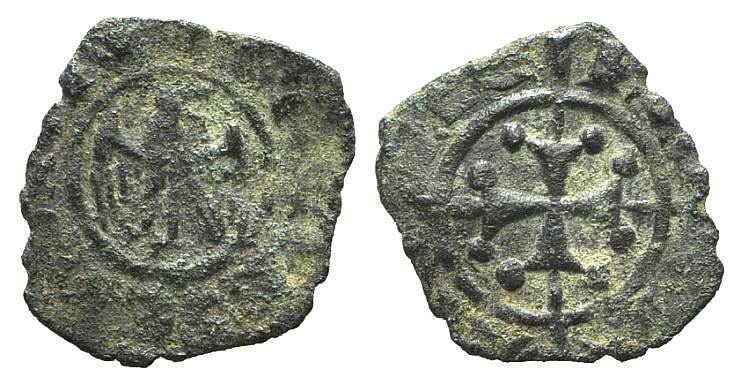 Italy, Sicily, Messina. Corrado II (1254-1258). BI Denaro (16mm, 0.63g). Eagle. ...