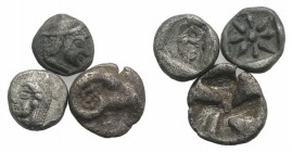 Lot of 3 Greek AR Fractions, to be catalog. Lot sold as is, no return