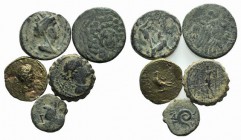 Lot of 5 Greek Æ coins, to be catalog. LOT SOLD AS IS, NO RETURNS