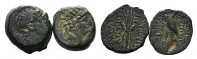 Seleukid Empire, lot of 2 Æ coins (Antiochos VIII and Antiochos IX). Lot sold as is, no returns