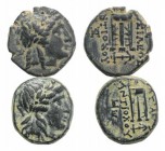 Seleukid Empire, lot of 2 Æ coins, to be catalog. Lot sold as is, no returns
