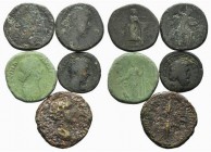 Mixed lot of 5 Æ coins, including 1 Roman Provincial and 4 Roman Imperial Sestertii, to be catalog. Lot sold as is it, no returns