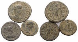 Lot of 3 Roman Provincial AE coins, to be catalog. Lot sold as is, no return