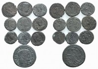 Lot of 10 Late Roman Imperial Æ coins, to be catalog. LOT SOLD AS IS, NO RETURN
