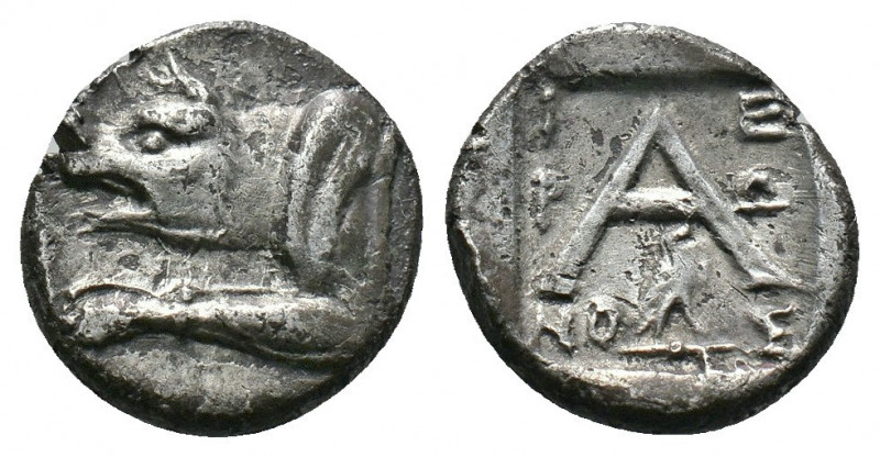(Silver 2.34g 15mm) Argolis. Argos. Hemidrachm. 80-50 BC. AR 
Forepart of wolf l...