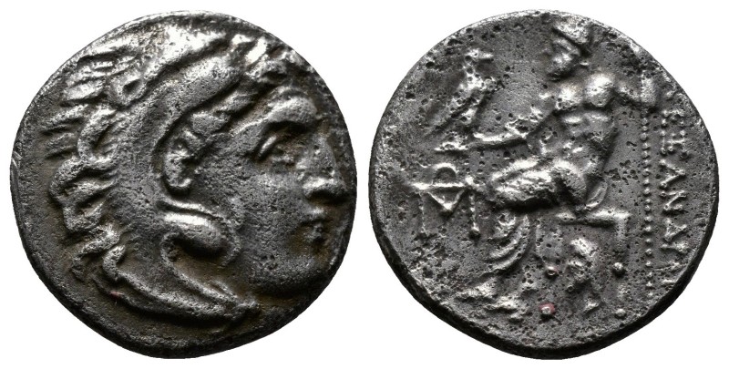 (Silver.4.02g 18mm) Kingdom of Macedon, Alexander III 'the Great' AR Drachm. cir...